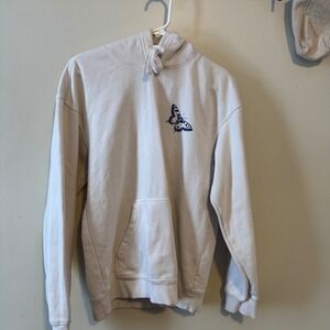 Women's Graphic Hoodie Life Is What You Make It Cream Blue XS Normcore Nature